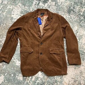 NWT ChouYatou Men's Corduroy XL Blazer  Brown